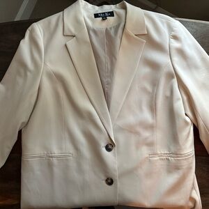 Fully Lined Blazer Creamy Beige Color